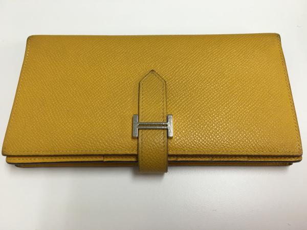エルメス　ベアン　三つ折り長財布