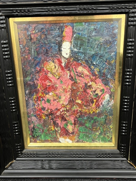 高価買取中！『森田茂　絵画　油彩画　油絵　黒川能　4号　洋画家』をお買取り致しました。